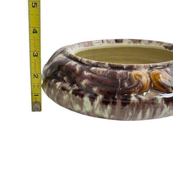 Vintage Jasba Keramik Drip Glaze Ceramic Dish Lid Mark Germany 31 Brown Green - Picture 13 of 16